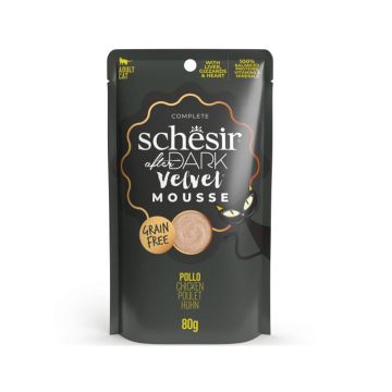 Schesir After Dark Velvet Mousse Chicken Cat Food Pouch - 80 g