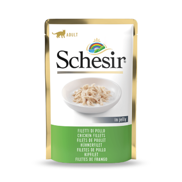 Schesir Chicken Fillets In Jelly Wet Adult Cat Food Pouch - 85 g