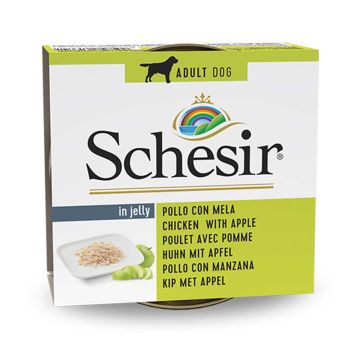 Schesir Chicken Fillets With Apple In Jelly Dog Food, 150g