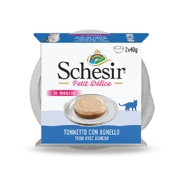Schesir Petit Delice Tuna with Lamb Canned Cat Food - 2 x 40 g