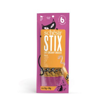 Schesir Stix with Chicken in Cream Cat Treat - 6 x 15 g