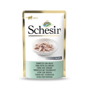Schesir Tuna with Sea Bream Wet Adult Cat Food Pouch - 85 g