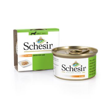 Schesir Adult Small Chicken with Lamb Canned Dog Food - 85 g