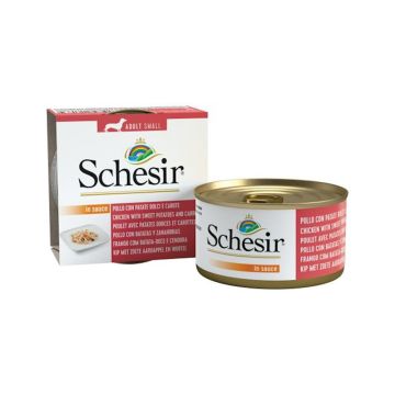 Schesir Adult Small Chicken with Sweet Potatoes Canned Dog Food - 85 g