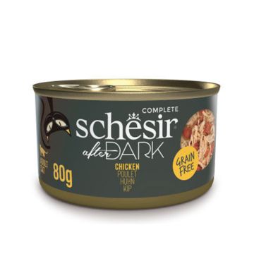 Schesir After Dark Chicken In Broth Canned Cat Food - 80 g
