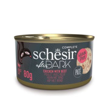 Schesir After Dark Patè Chicken With Beef Canned Cat Food - 80 g
