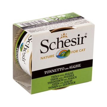 Schesir Cat Tuna with Algae Jelly Canned Wet Cat Food, 85 g 