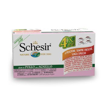 Schesir Chicken Fillets with Lamb Jelly Multipack Wet Dog Food -  85g - Pack of 4 