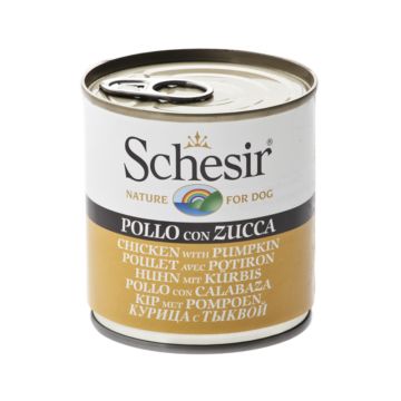 Schesir Chicken With Pumpkins Canned Dog Food, 285g