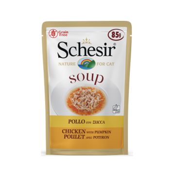 Schesir Chicken With Pumpkin Soup Cat Food - 85g - Pack of 12