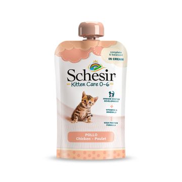 Schesir Kitten Care Chicken in Cream Cat Food Pouch 0-6 Months - 150 g