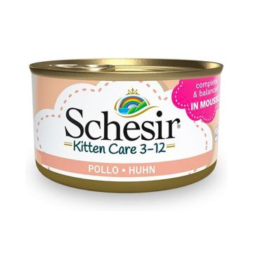 Schesir Kitten Care Chicken Mousse Canned Cat Food 3-12 Months - 85 g