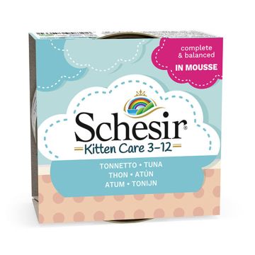 Schesir Kitten Care Tuna Mousse Canned Cat Food 3-12 Months - 85 g