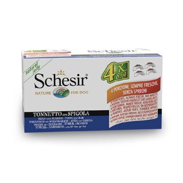 Schesir Tuna with Seabass Canned Dog Food - Multipack - 4 x 85g