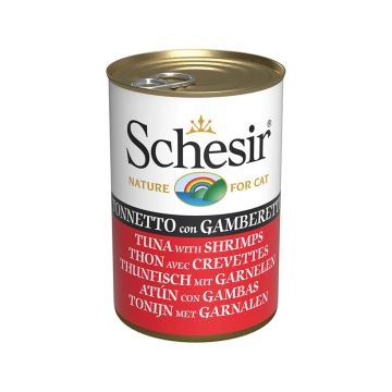 Schesir Tuna with Shrimps in Jelly Canned Cat Food - 140 g