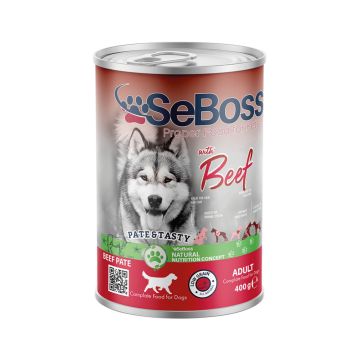 SeBoss Premium Beef Pate Adult Canned Dog Food - 400 g