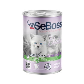 SeBoss Premium Chicken Pate Canned Kitten Food - 400 g