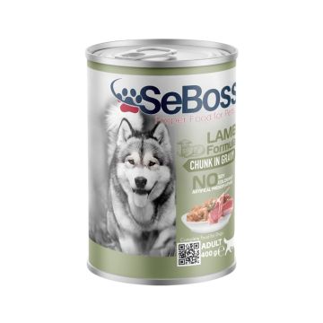 SeBoss Premium Lamb Chunk in Gravy Adult Canned Dog Food - 400 g