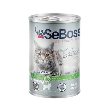 SeBoss Premium Salmon Pate Sterilized Canned Cat Food - 400 g