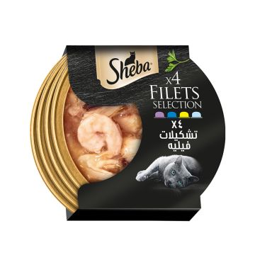 Sheba Filets Selection Variety Pack Cat Food - 60 g - Pack of 4