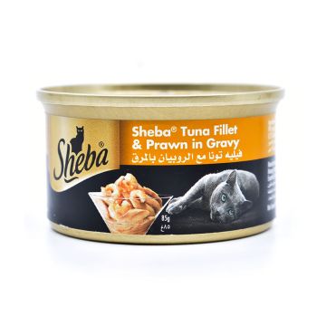 طعام معلب مع التونا والروبيان للقطط من شيبا، 85 جرام