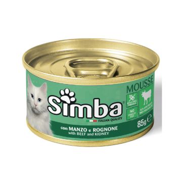 طعام معلب موس باللحم البقري والكلى للقطط من سيمبا - 85 جرام