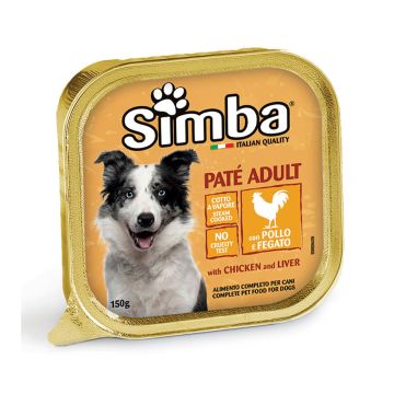 Simba Pate with Chicken and Liver Adult Dog Wet Food - 150 g