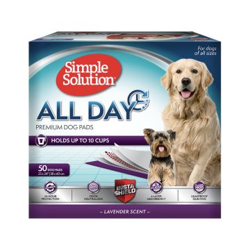 Simple Solution All Day Premium Lavender Dog Pads - 50 Pcs