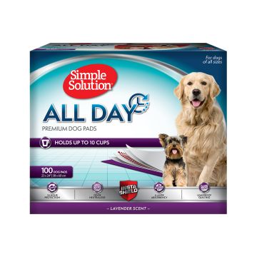 Simple Solution 6-Layer All Day Premium Dog Pads - Lavender Scent