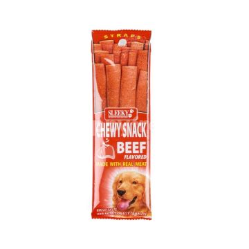 Sleeky Chewy Snack Beef Flavored Dog Treats, 50g