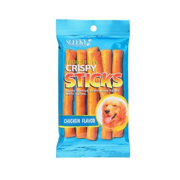 Sleeky Crispy Sticks Chicken Flavor Dog Treats, 90g
