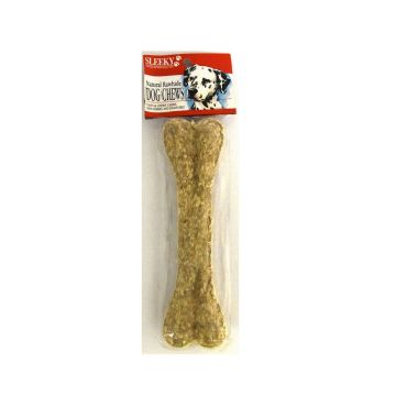 Sleeky Natural Rawhide Pressed Bone Dog Chew, 190g
