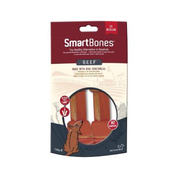 SmartBones Beef Medium Bone Dog Treat, 158g, 2 Pcs