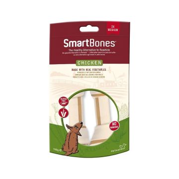 SmartBones Chicken Medium Bone Dog Treat, 158g, 2 Pcs