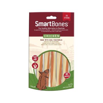SmartBones Chicken SmartSticks Dog Treat, 100g, 5 Pcs
