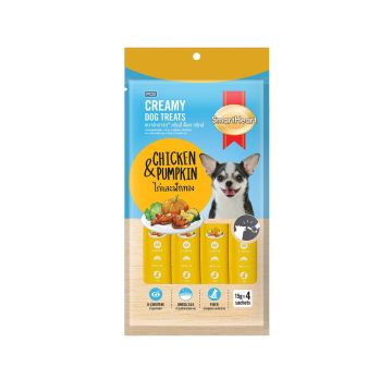 SmartHeart Chicken & Pumpkin Creamy Adult Dog Treats - 4 x 15 g