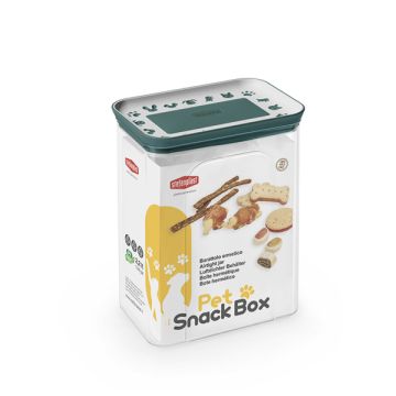 Stefanplast Airtight Pet Snack Box for Cats and Dogs - Green