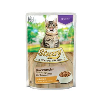 Stuzzy Chunks with Chicken Sterilized Cat Food Pouch - 85 g