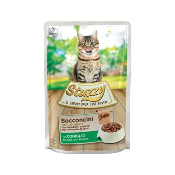 Stuzzy Chunks with Rabbit in Jelly Cat Food Pouch - 85 g