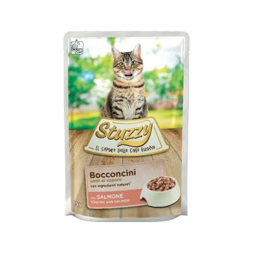 Stuzzy Chunks with Salmon Cat Food Pouch - 85 g