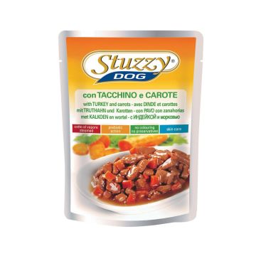 Stuzzy Chunks with Turkey and Carrot Wet Dog Food Pouch - 100g