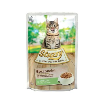 Stuzzy Chunks with Veal Cat Food Pouch - 85 g