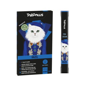 TailPaws Hazel Fish with Bay Leaves Cat Treat - 5 x 15 g