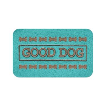 Tarhong Good Dog Pet Placemat, Teal, 11.5" x 19" x 0.08"