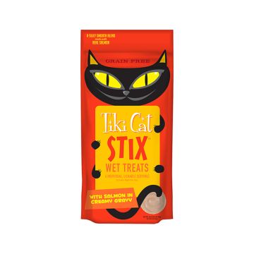 Tiki Pets Stix with Salmon in Creamy Gravy Cat Treats - 85 g
