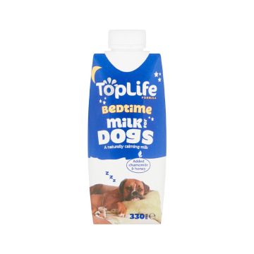 TopLife Bedtime Milk for Dogs, 330 ml, Pack of 12