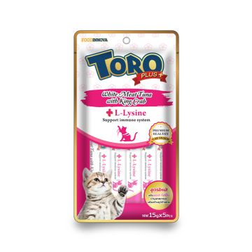 Toro Plus+ White Meat Tuna and King Crab Cat Treat - 5 x 15 g