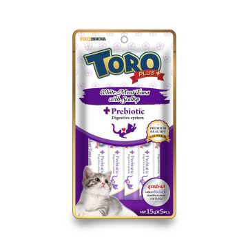 Toro Plus+ White Meat Tuna and Scallop Cat Treat - 5 x 15 g