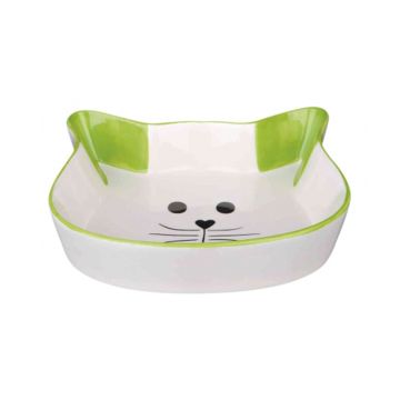 Trixie Cat Face Design Ceramic Cat Bowl, 250ml - Assorted Color