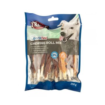 Trixie Denta Fun Mixed Chewing Rolls Dog Treats - 250g